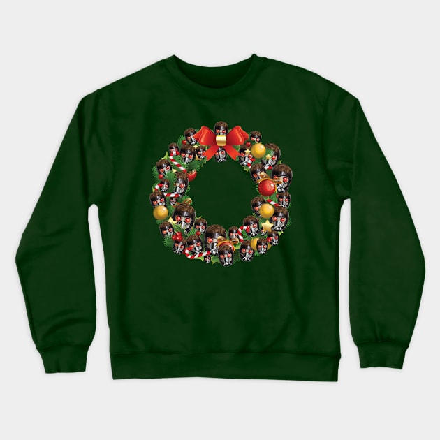 Star Lord Guardians Of The Galaxy Multiface Christmas Wreath Crewneck Sweatshirt by Rebus28